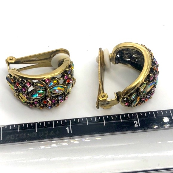 Heidi Daus 🆕 Fantasy In Flight dragonfly clip on earrings - Picture 7 of 7